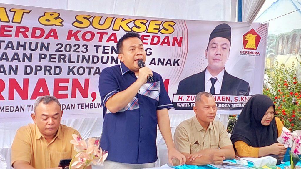 Wakil Ketua DPRD Medan Ajak Orangtua Lindungi Anak dari Kekerasan