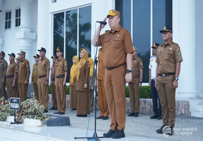 Sekda Asahan Pimpin Apel Gabungan Bulan Februari 2025