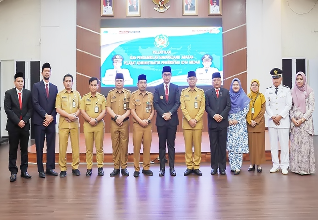 Pelantikan Perdana, Wali Kota Medan Lantik Empat Pejabat Administrator